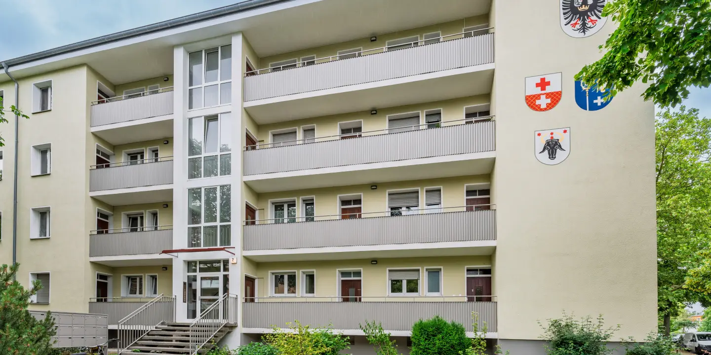 Fassadenansicht des Wohngebäudes